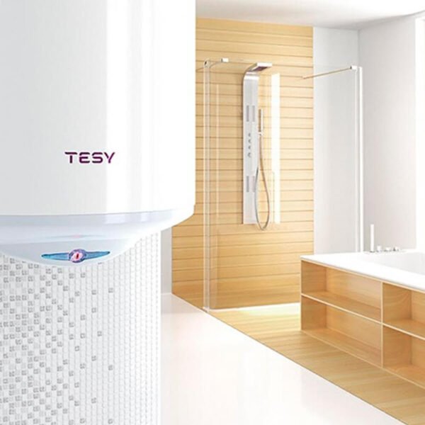 Termo eléctrico BILIGHT TESY en un baño moderno