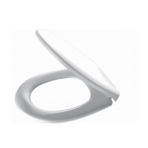 Asiento de inodoro de DUROPLAST con sistema de liberación rápida, modelo 30703, en color blanco.