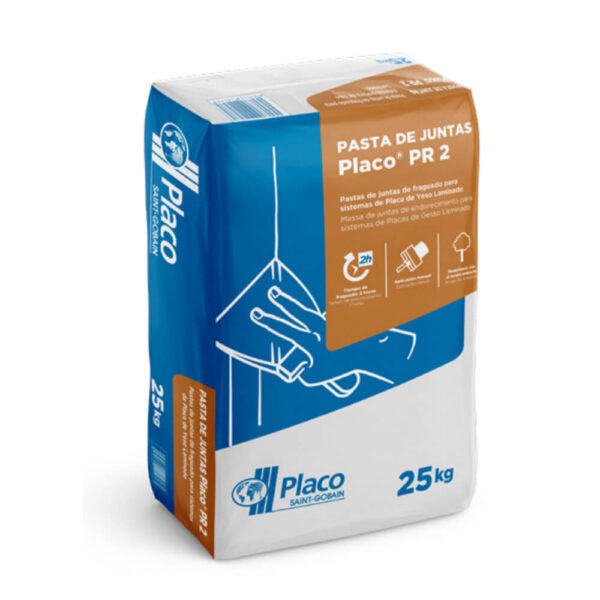 Imagen de la pasta de juntas PLACO® PR 2, ideal para aplicaciones en sistemas de placa de yeso laminado en Gran Canaria.